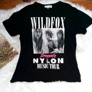 SOLD WILDFOX Nylon Music Tour T Never worn..L